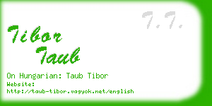 tibor taub business card